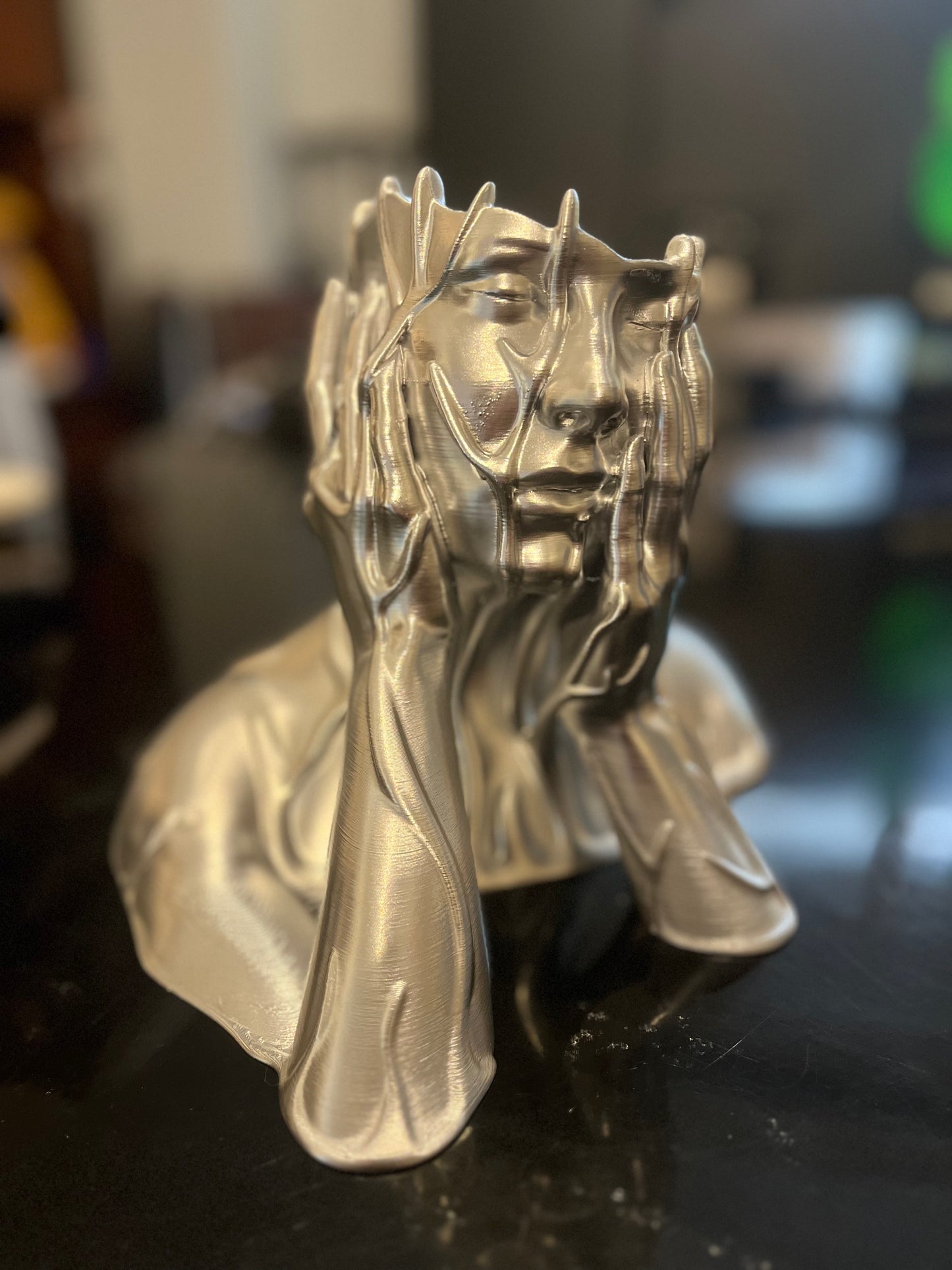 Crying woman vase