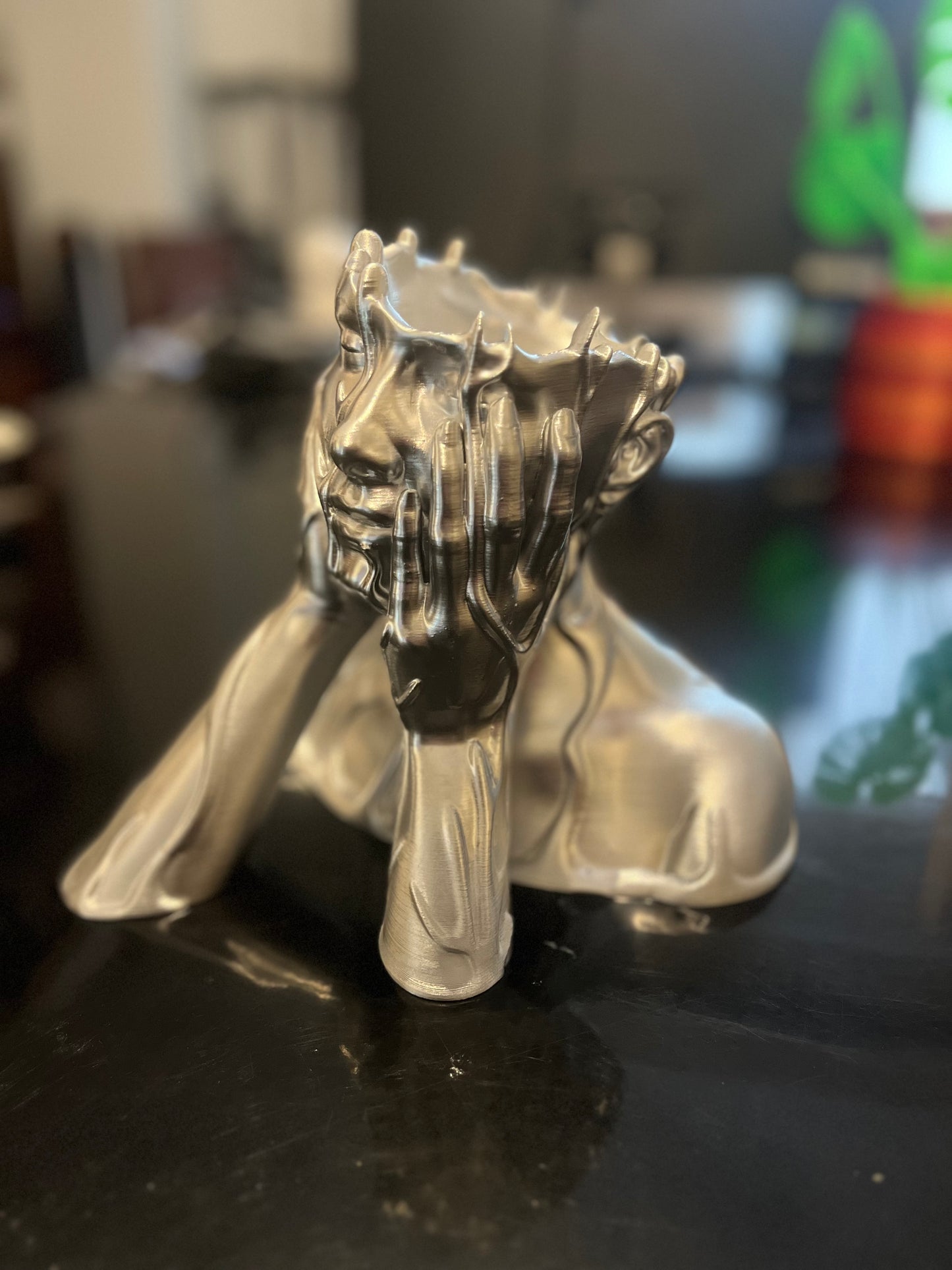 Crying woman vase