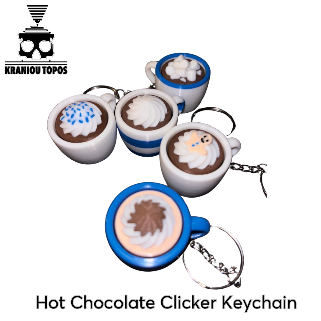 Hot Chocolate Clicker Keychain
