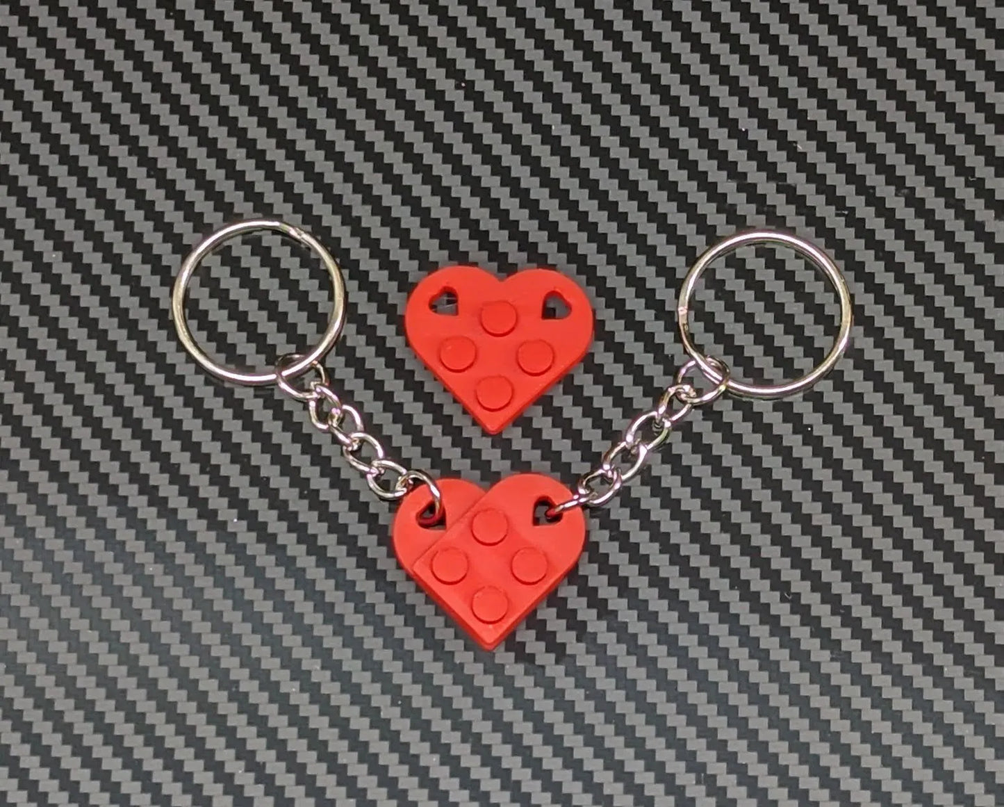 Lego Heart double keychain