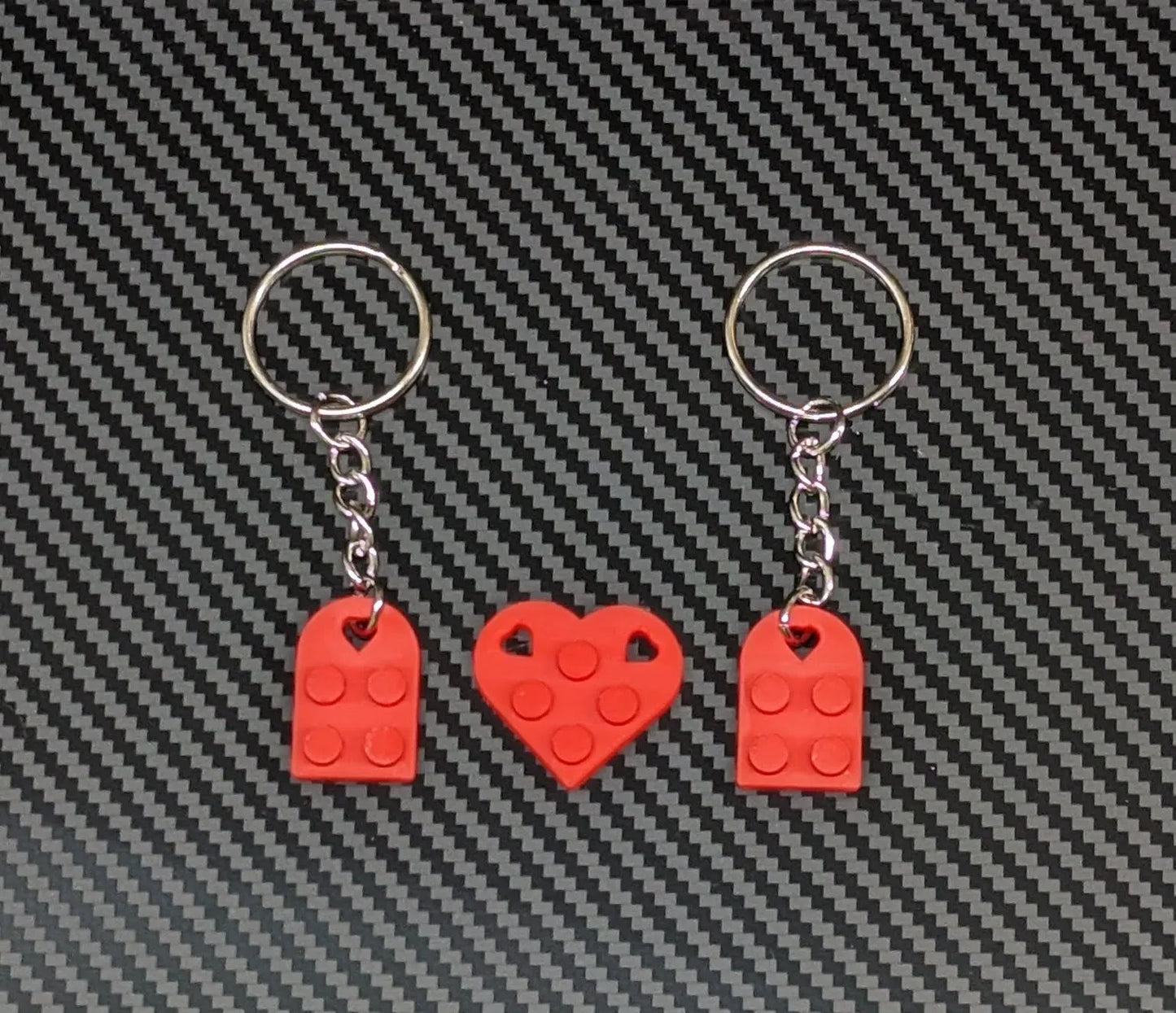 Lego Heart double keychain