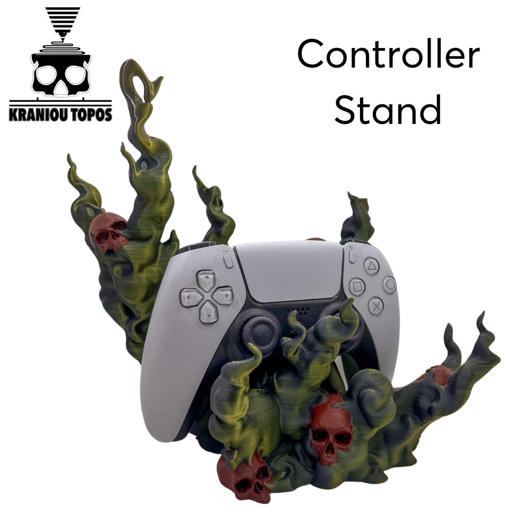 Skulls in flames PS5/XBox controller stand