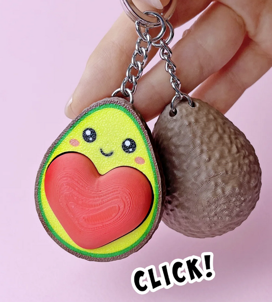 Μπρελόκ αβοκάντο heart clicker